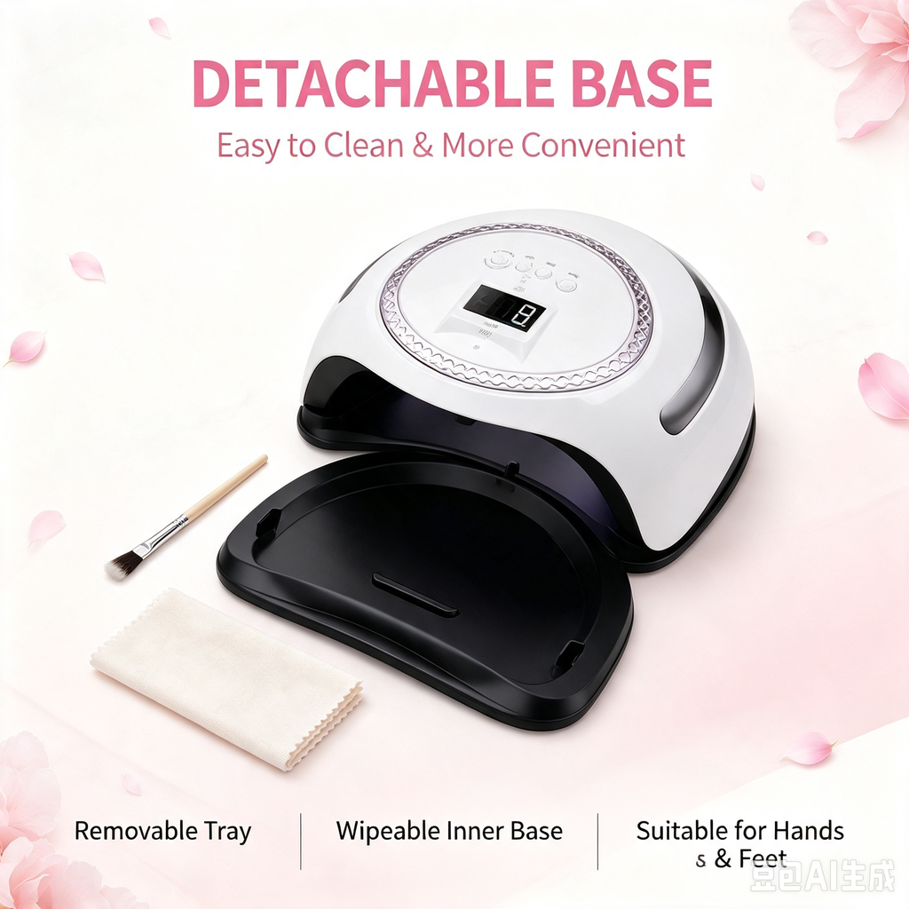 288W UV LED Nail Lamp, Professional Gel Nail Dryer with 66 LED Beads, Auto Sensor 4 Timer Low Heat Mode for Home Salon Manicure Pedicure